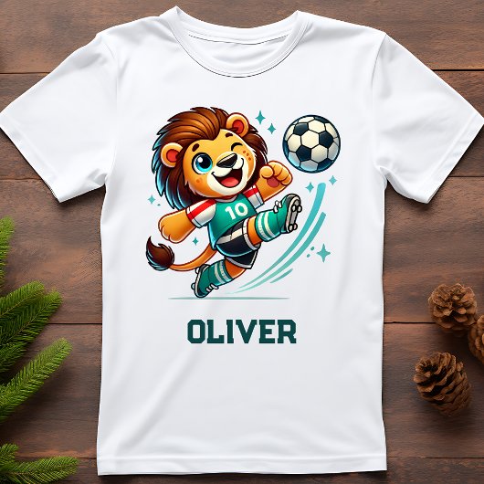 Voetbalster Schattige Leeuw T-shirt