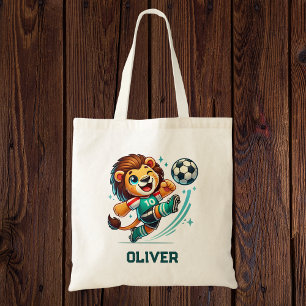 Voetbalster Schattige Leeuw Tote Bag