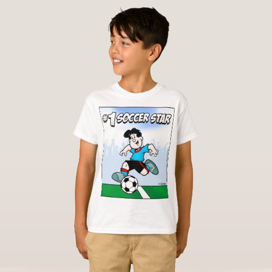 Voetbalster T-shirt (Voorkant volledig)
