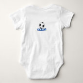 Voetbalster voeg naam en dubbelzijdige tekst toe romper (Achterkant)