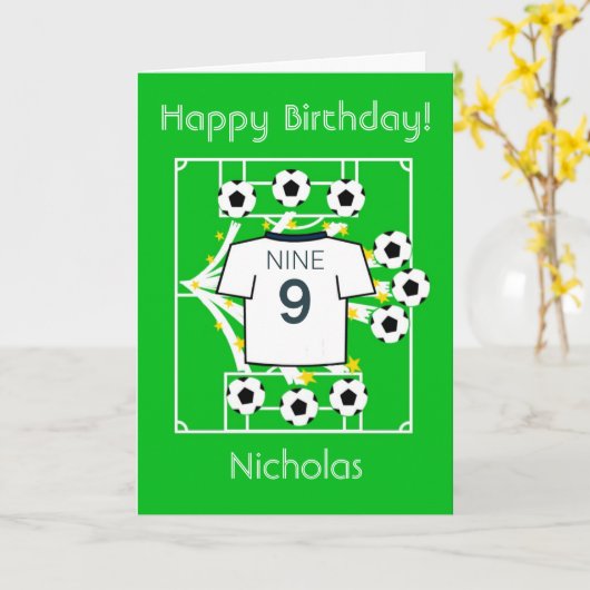 Voetbalster (Wit - Tottenham) Kaart (Gele Bloem)