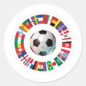 Voetbalsticker Ronde Sticker (Voorkant)