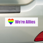 Voetbalsticker "Wij zijn bondgenoten" Bumpersticker (Op auto)