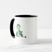 voetbalstickfiguurdrie mok (Voorkant links)
