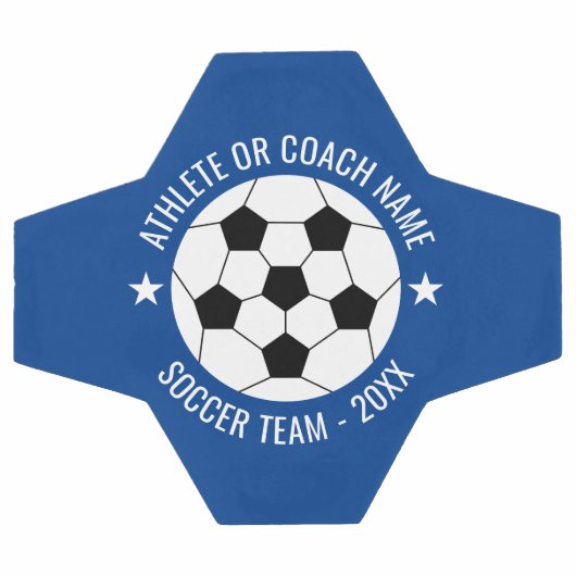 Voetbalteam - Atleet Naam en Jaar - Blauw Voetbal (Enkel)