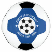 Voetbalteam - Atleet Naam en Jaar - Blauw Voetbal (Voorkant)
