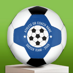 Voetbalteam - Atleet Naam en Jaar - Blauw Voetbal