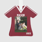 Voetbalteam bewerkbare sporttrui met foto ornament (achterkant)