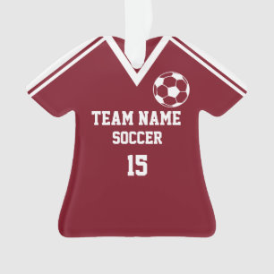 Voetbalteam bewerkbare sporttrui met foto ornament