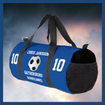 Voetbalteam, coach of speler blauw gepersonaliseer