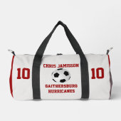 Voetbalteam Coach Speler Wit Karmozijnrood Persona Plunjezak (Voorkant)