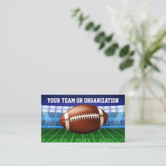 Voetbalteam Coach Stadion Thema Visitekaartje (Staand voorkant)