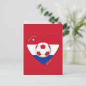 Voetbalteam "CROATIA". Fútbol de Croacia 2014 Briefkaart (Staand voorkant)