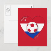 Voetbalteam "CROATIA". Fútbol de Croacia 2014 Briefkaart (Voorkant / Achterkant)