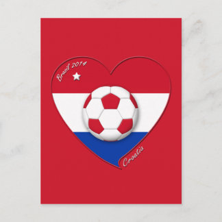Voetbalteam "CROATIA". Fútbol de Croacia 2014 Briefkaart