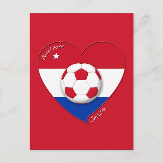 Voetbalteam "CROATIA". Fútbol de Croacia 2014 Briefkaart (Voorkant)