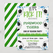 Voetbalteam Feest Uitnodiging (Voorkant / Achterkant)