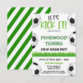 Voetbalteam Feest Uitnodiging (Voorkant / Achterkant)