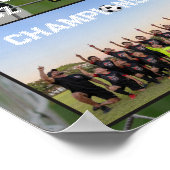 Voetbalteam | Foto-herinneringsmaat Poster (Hoek)