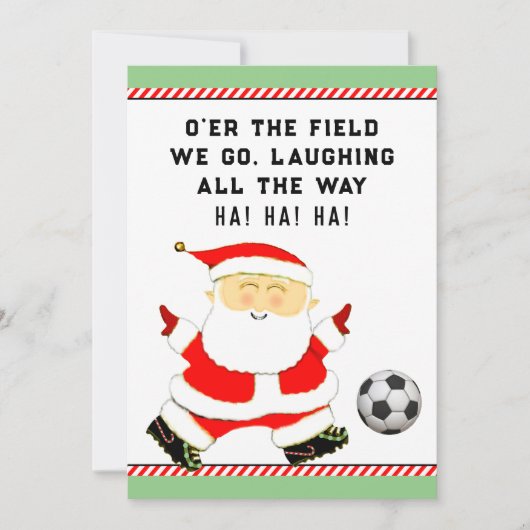 Voetbalteam Kerstmis Feestdagenkaart (Voorkant)