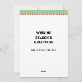 Voetbalteam Kerstmis Feestdagenkaart (Achterkant)