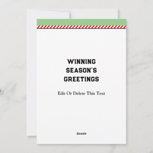 Voetbalteam Kerstmis Feestdagenkaart (Achterkant)