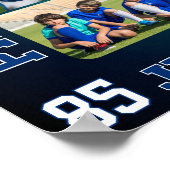Voetbalteam Middelbare school Sporten Foto Collage Poster (Hoek)