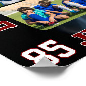 Voetbalteam Middelbare School Sporten Foto Collage Poster (Hoek)