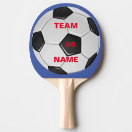 Voetbalteam Ping Pong Paddle Tafeltennisbatje