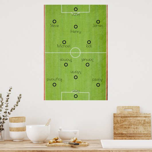 Voetbalteam Poster (Keuken)