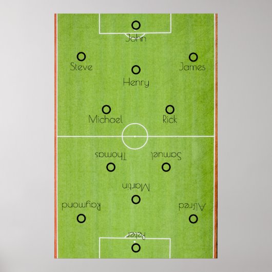 Voetbalteam Poster (Voorkant)