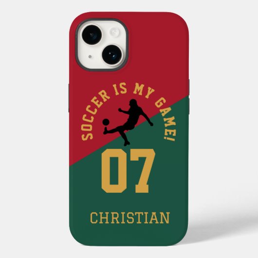 Voetbalteam Rugnummer Design Case-Mate iPhone Case (Achterkant)