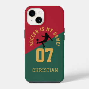 Voetbalteam Rugnummer Design iPhone 14 Hoesje