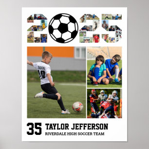 Voetbalteam Senior 2025 Sport Fotocollage Poster