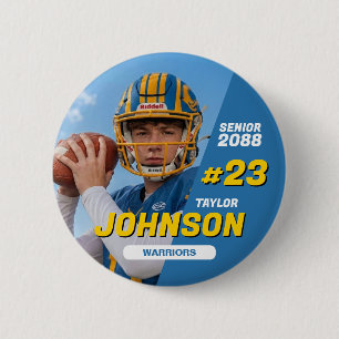 Voetbalteam Senior Night Aangepaste Kleur Sporten Ronde Button 5,7 Cm