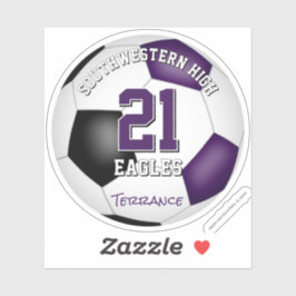 Voetbalteam Spirit kinder paarse Team kleuren Sticker