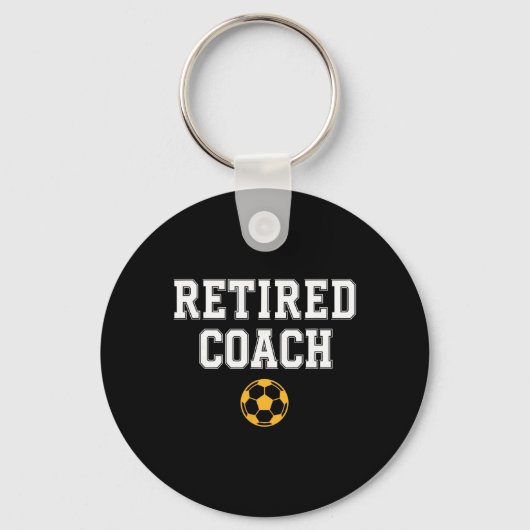 Voetbalteammentor gepensioneerde coach sleutelhanger (Voorkant)