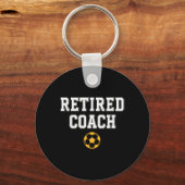 Voetbalteammentor gepensioneerde coach sleutelhanger (Voorkant)