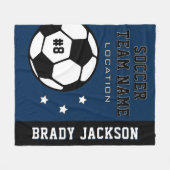 Voetbalteamnaam en -speler fleece deken (Voorkant (Horizontaal))