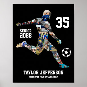 Voetbalteamsporten aangepaste fotosamenstelling se poster