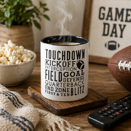 Voetbaltermen Collage Mok