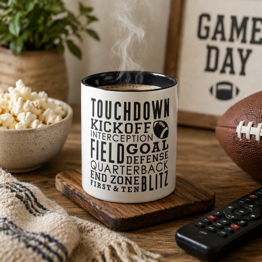 Voetbaltermen Collage Mok