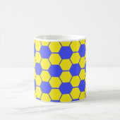 Voetbaltextuur - Geel & Blauw Koffiemok (Center)
