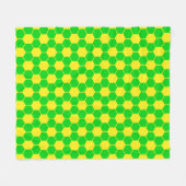 Voetbaltextuur - Geel & Groen  Fleece Deken (Voorkant (Horizontaal))