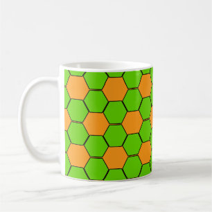 Voetbaltextuur - Oranje & Groen Koffiemok