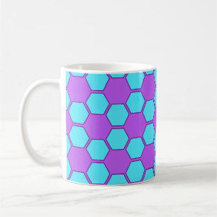 Voetbaltextuur - Paars & Blauw Koffiemok