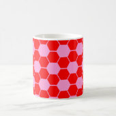Voetbaltextuur - Rood & Roze Koffiemok (Center)