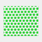 Voetbaltextuur - Wit en Groen Fleece Deken (Voorkant (Horizontaal))