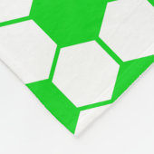 Voetbaltextuur - Wit en Groen Fleece Deken (Hoek)