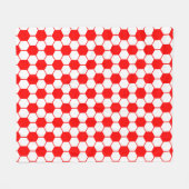 Voetbaltextuur - Wit en Rood  Fleece Deken (Voorkant (Horizontaal))